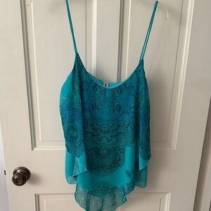 Wurl Turquoise Camisole with Spaghetti Straps